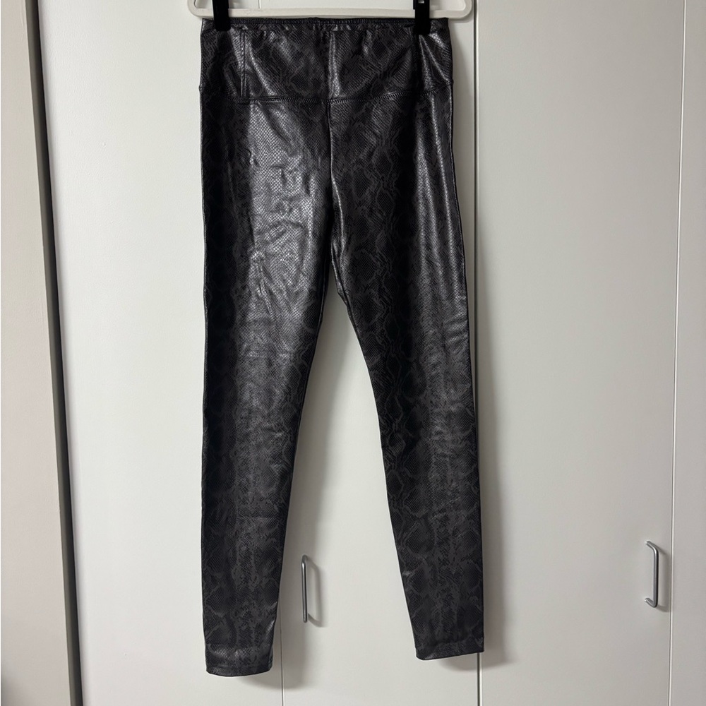 7 for all mankind snakeskin leather leggings